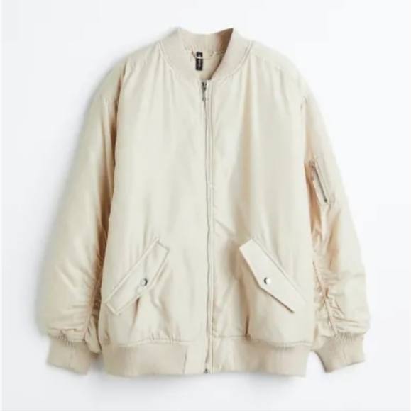 Padded bomber jacket light beige/cream - Picture 4 of 7